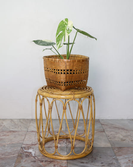 สตูล หวายแท้ PISAMAI รุ่น SLIM STOOL สไตล์ TROPICAL ขนาด 35*35*40 ซม. สีธรรมชาติ_6